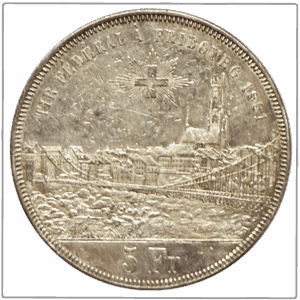 Écu de tir 1881 - Fête de tir Fribourg