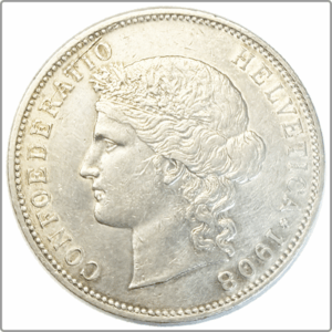 CH-5.00 Francs -1908 (s-ss)